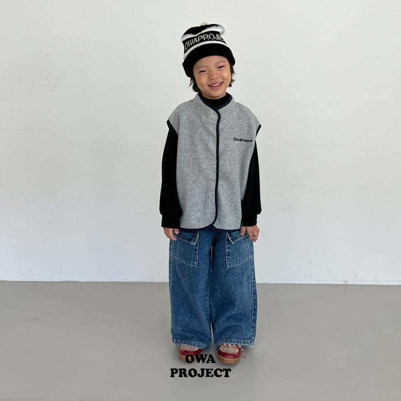 O Wa - Korean Children Fashion - #toddlerclothing - Fleece Cargo Jeans - 3