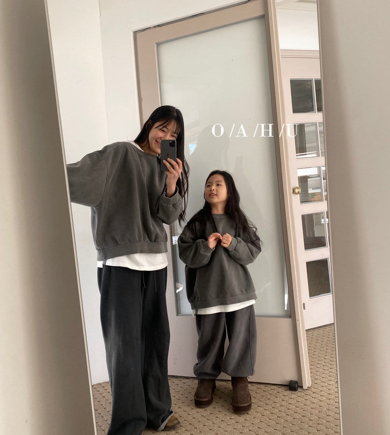 O'Ahu - Korean Children Fashion - #childofig - Salty Dyeing Warm Sweatshirt With Mom - 10