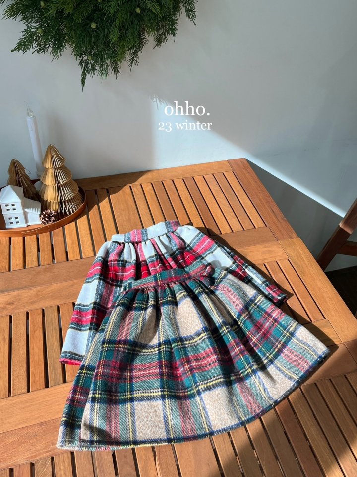 Ohho - Korean Children Fashion - #Kfashion4kids - Tatan Check Skirt - 10