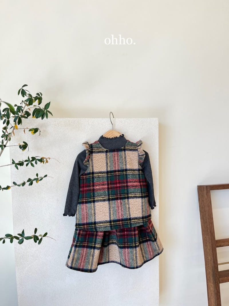 Ohho - Korean Children Fashion - #discoveringself - Tatan Check Skirt - 5