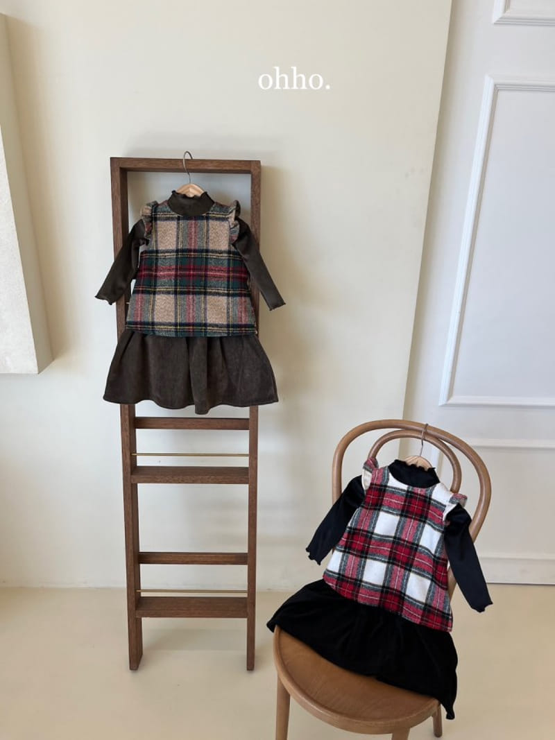 Ohho - Korean Children Fashion - #designkidswear - Tatan Check Vest - 4