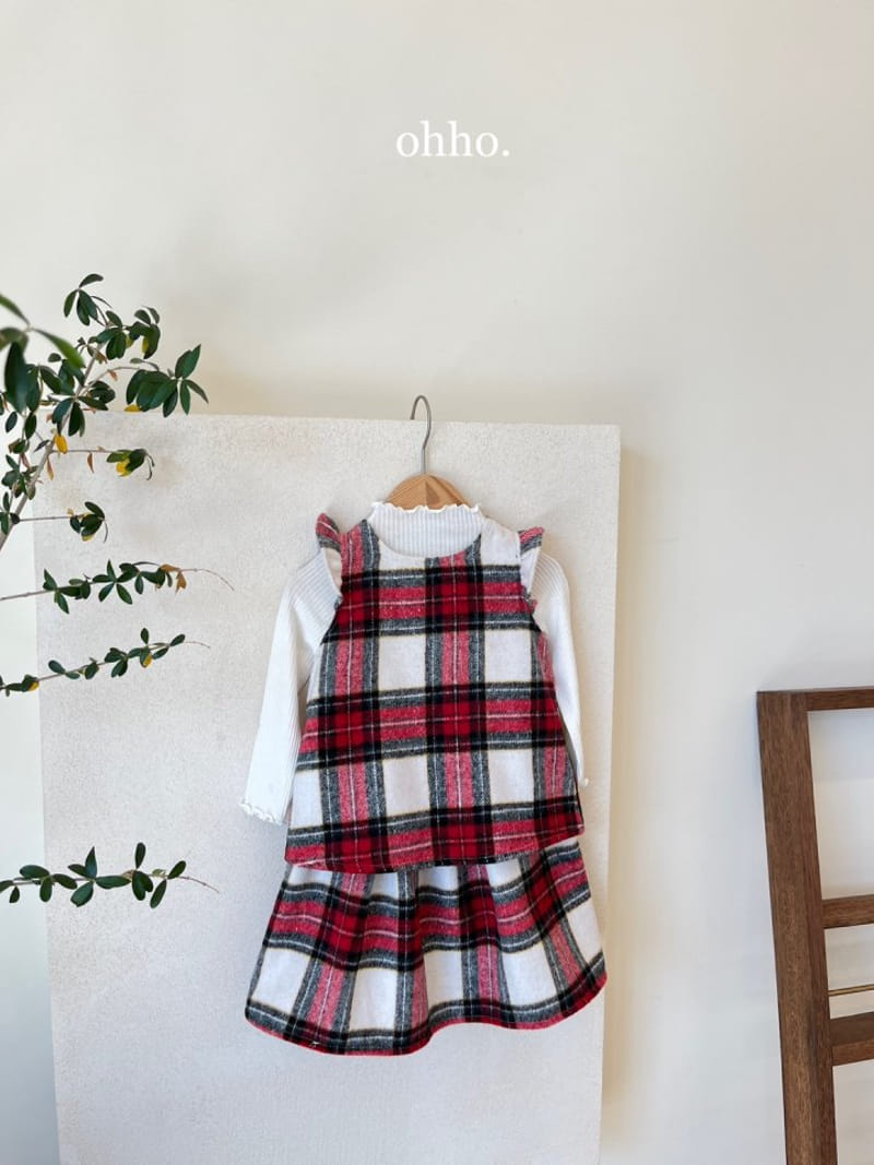 Ohho - Korean Children Fashion - #fashionkids - Tatan Check Skirt - 6