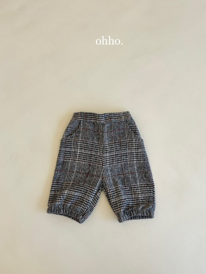 Ohho - Korean Children Fashion - #toddlerclothing - Check Pumpkin Pants - 7