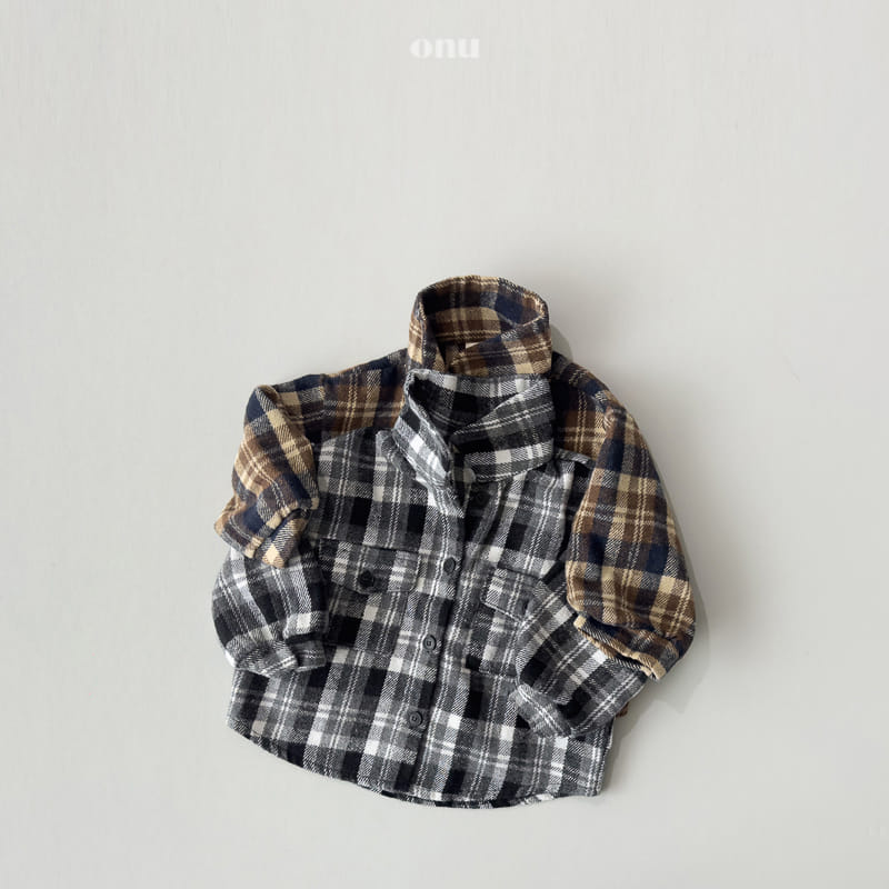 Onu - Korean Children Fashion - #childofig - Fleece Check Shirt