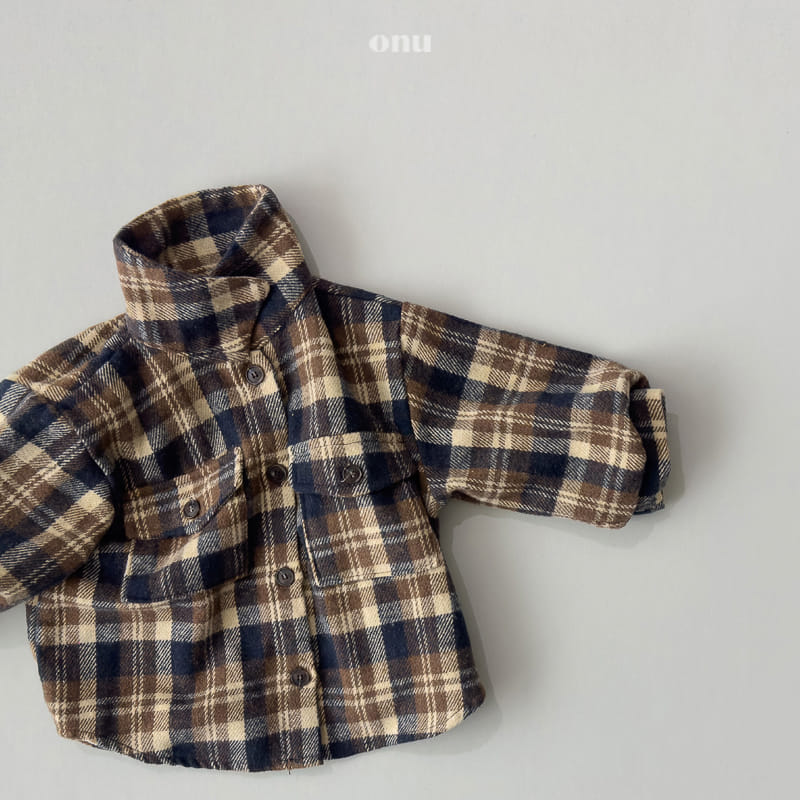 Onu - Korean Children Fashion - #kidsshorts - Fleece Check Shirt - 6