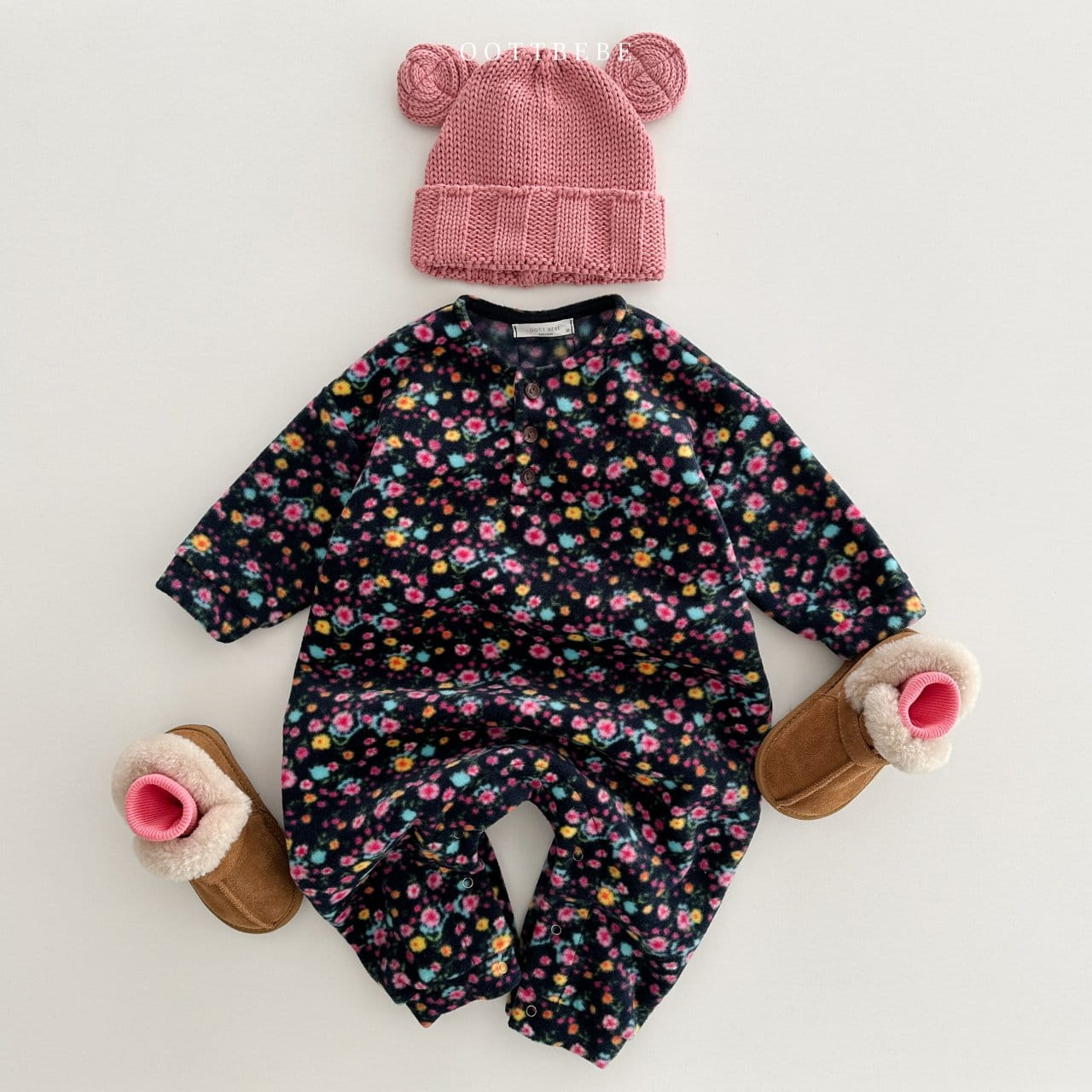 Oott Bebe - Korean Baby Fashion - #babyoninstagram - Mari Flower Body Suit - 9