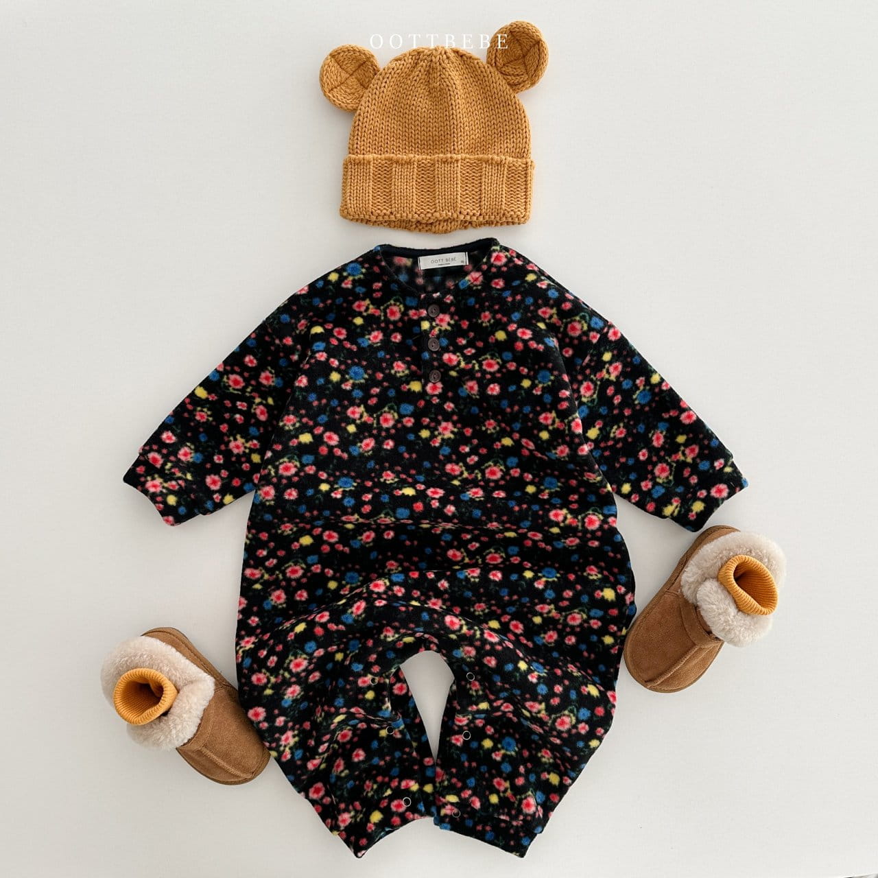 Oott Bebe - Korean Baby Fashion - #babyootd - Mari Flower Body Suit - 10