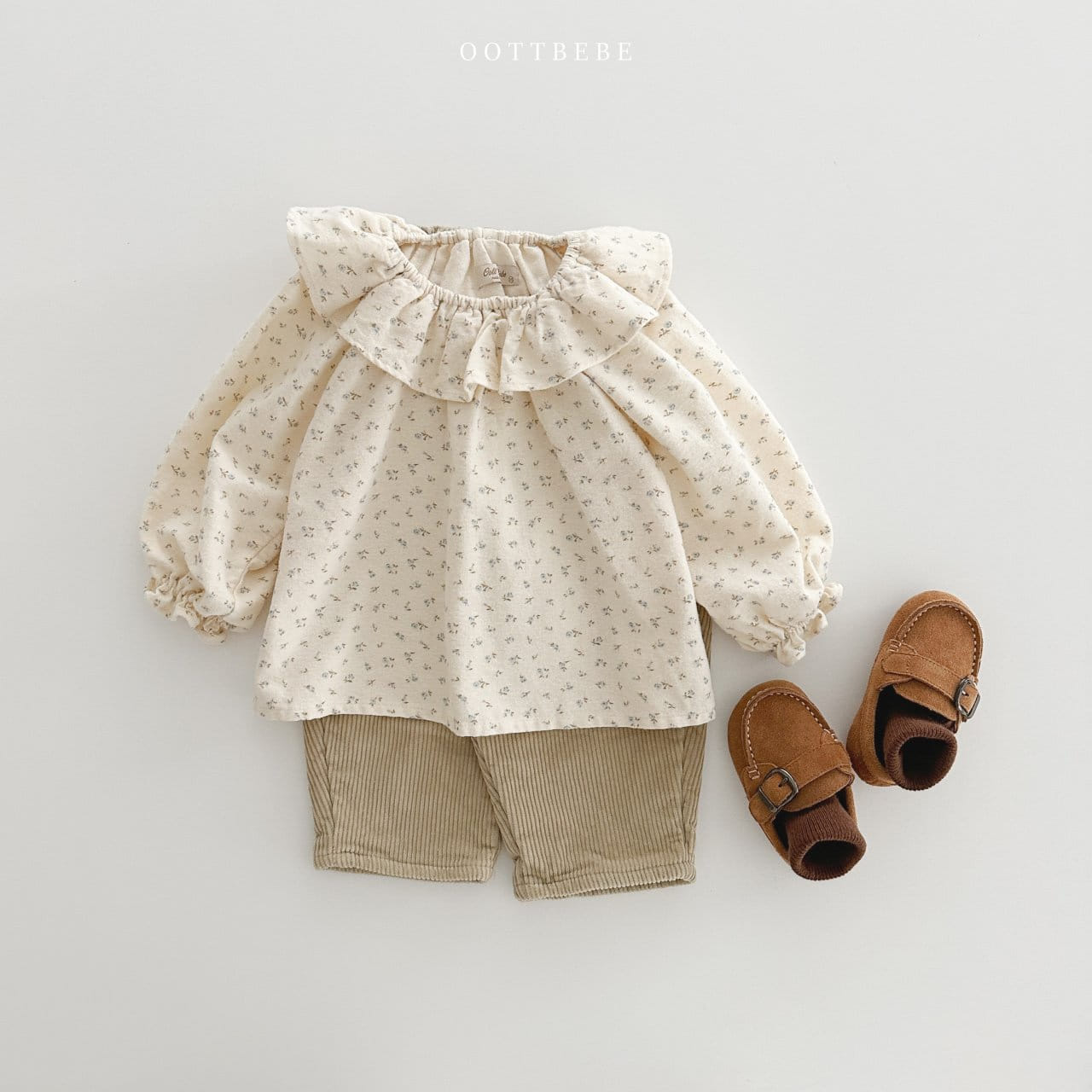 Oott Bebe - Korean Children Fashion - #littlefashionista - Flower Frill Blouse - 3