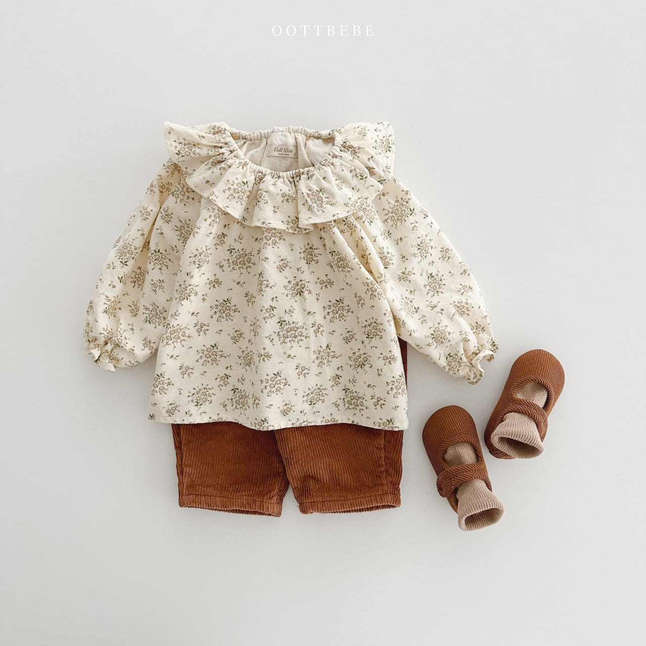 Oott Bebe - Korean Children Fashion - #littlefashionista - Flower Frill Blouse - 4