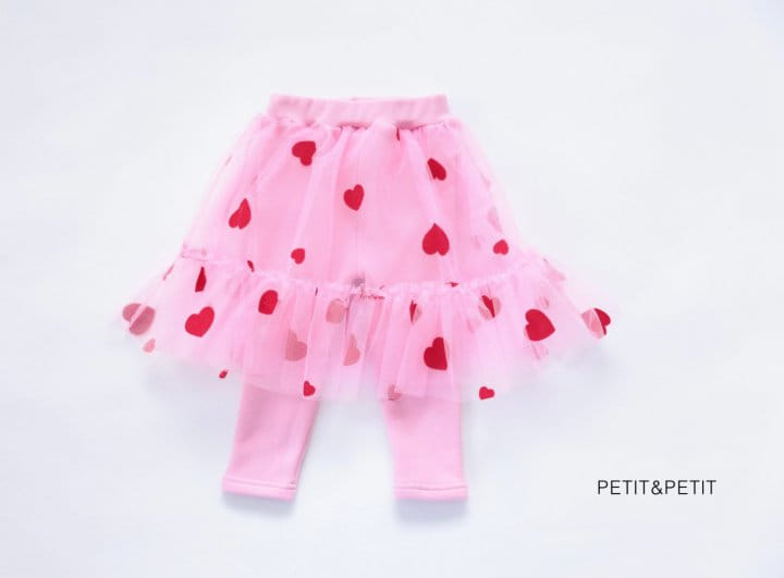 Petit & Petit - Korean Children Fashion - #childofig - Heart Sha Skirt Leggings - 2