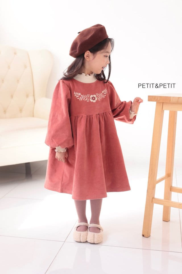 Petit & Petit - Korean Children Fashion - #childofig - Embroidery One-piece - 3