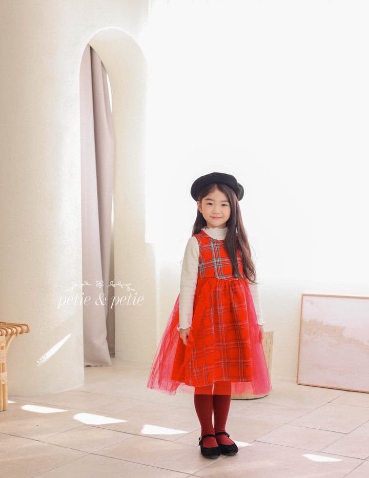 Petit & Petit - Korean Children Fashion - #childrensboutique - Merry Check One-piece - 2