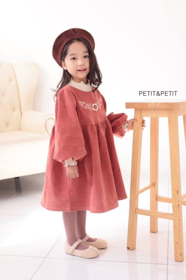 Petit & Petit - Korean Children Fashion - #childofig - Embroidery One-piece - 4