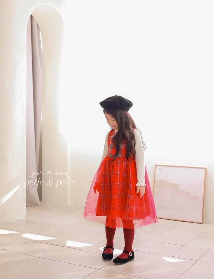 Petit & Petit - Korean Children Fashion - #designkidswear - Merry Check One-piece - 3