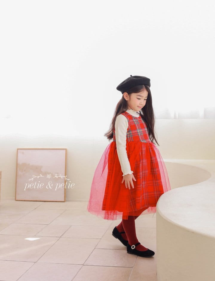 Petit & Petit - Korean Children Fashion - #designkidswear - Merry Check One-piece - 4