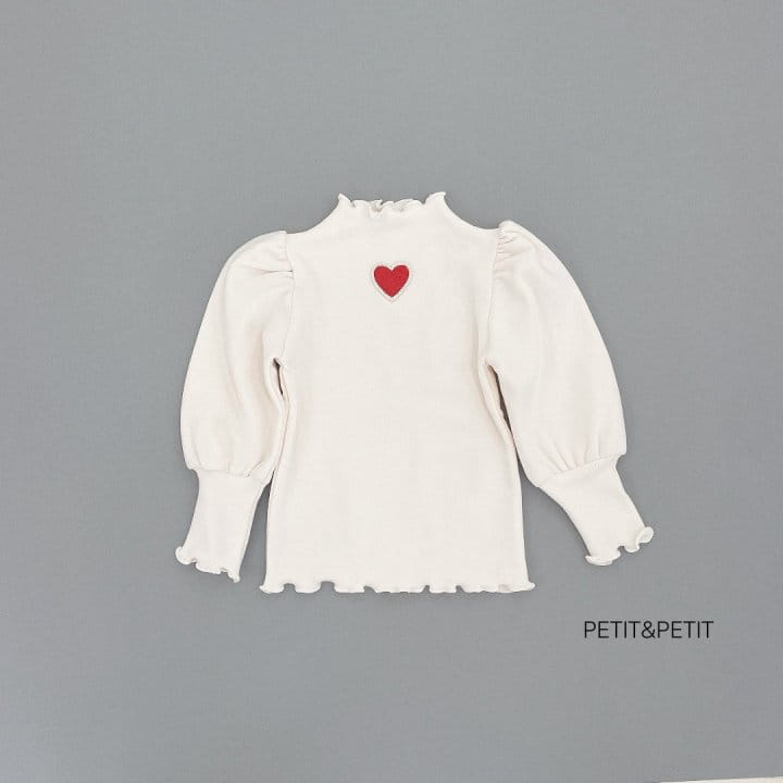 Petit & Petit - Korean Children Fashion - #discoveringself - Heart Shirring Tee