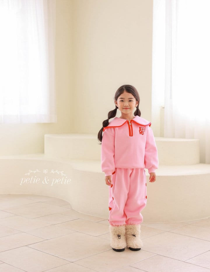 Petit & Petit - Korean Children Fashion - #fashionkids - Love Collar Sweatshirt - 2