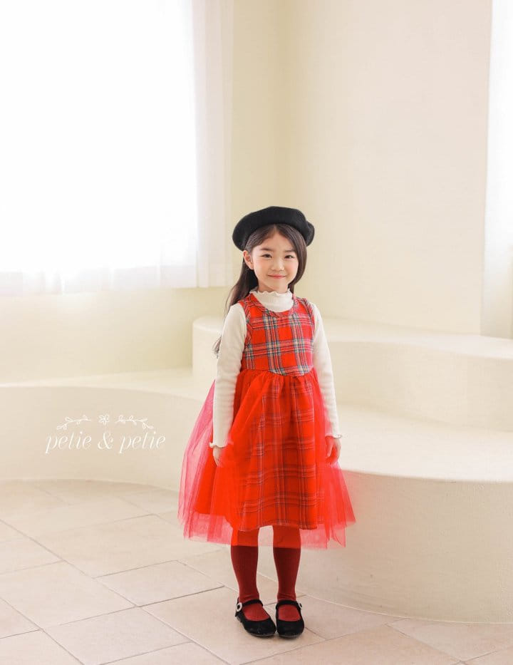 Petit & Petit - Korean Children Fashion - #fashionkids - Merry Check One-piece - 5