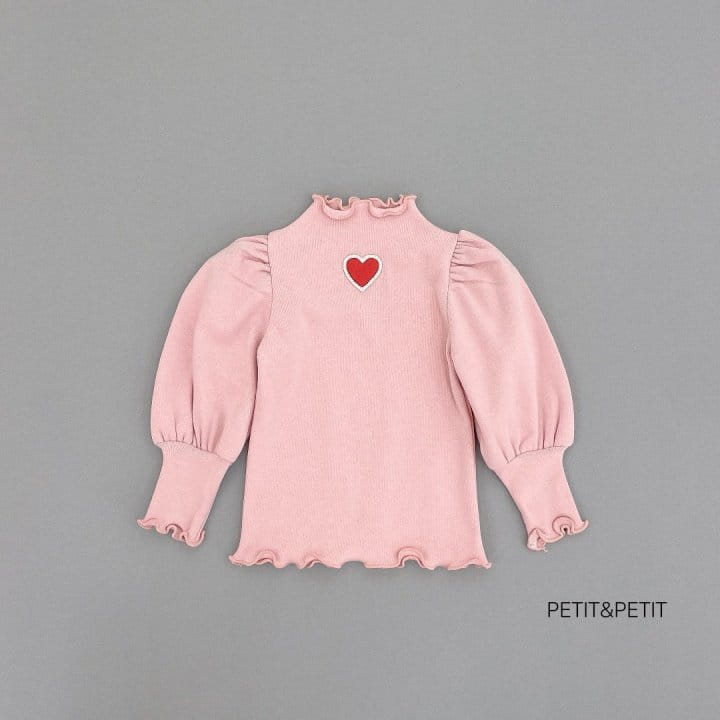 Petit & Petit - Korean Children Fashion - #fashionkids - Heart Shirring Tee - 2