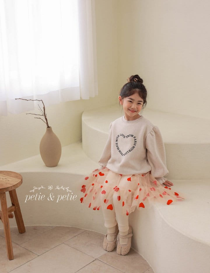 Petit & Petit - Korean Children Fashion - #kidsshorts - Heart Sha Skirt Leggings - 7