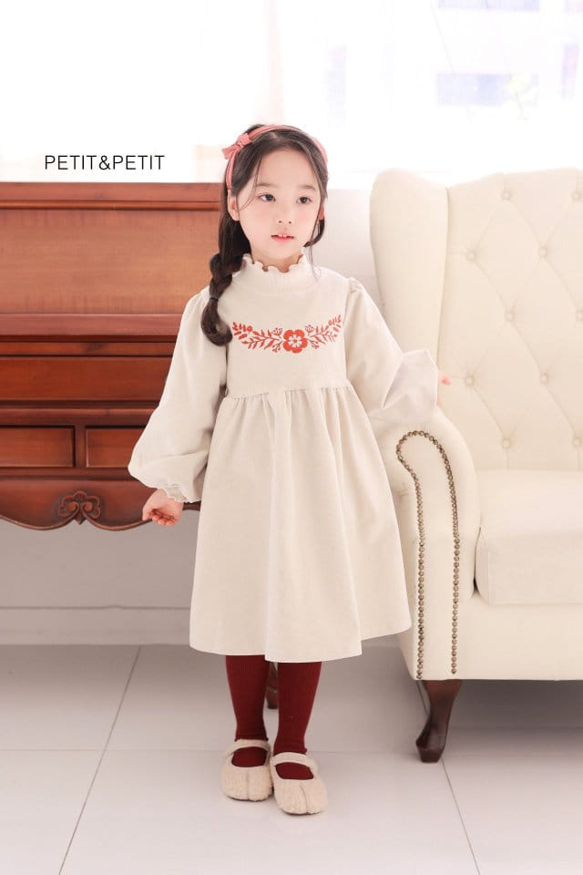 Petit & Petit - Korean Children Fashion - #kidsshorts - Embroidery One-piece - 8