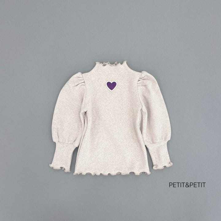 Petit & Petit - Korean Children Fashion - #kidsshorts - Heart Shirring Tee - 3