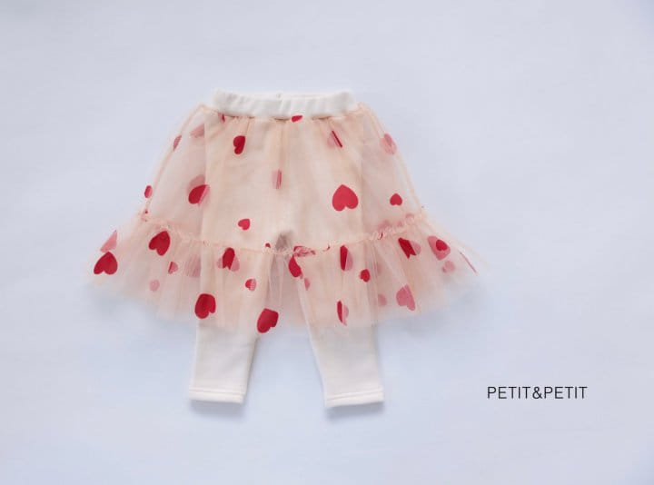 Petit & Petit - Korean Children Fashion - #stylishchildhood - Heart Sha Skirt Leggings