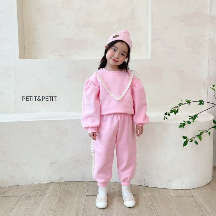 Petit & Petit - Korean Children Fashion - #todddlerfashion - Lace Top Bottom Set - 3