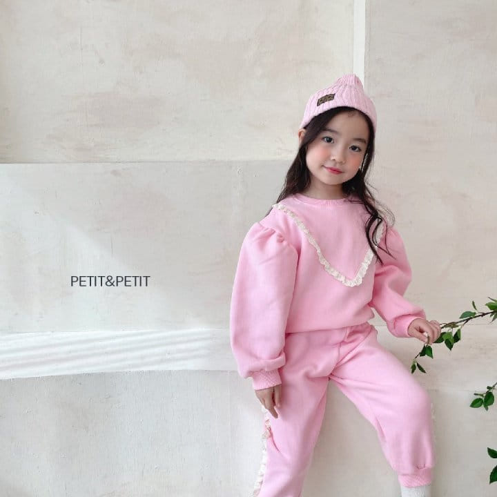 Petit & Petit - Korean Children Fashion - #todddlerfashion - Lace Top Bottom Set - 4