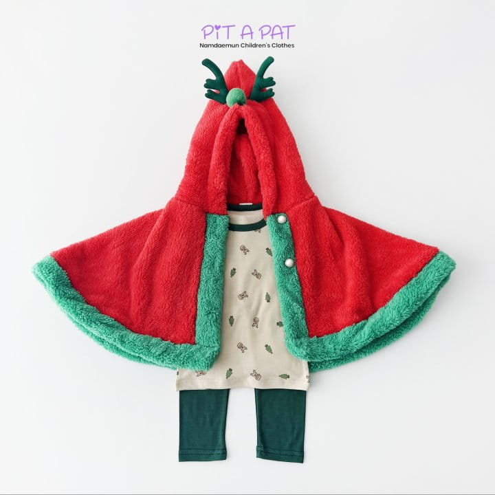 Pitapat - Korean Children Fashion - #kidzfashiontrend - Rudolf Cozy Cape - 6