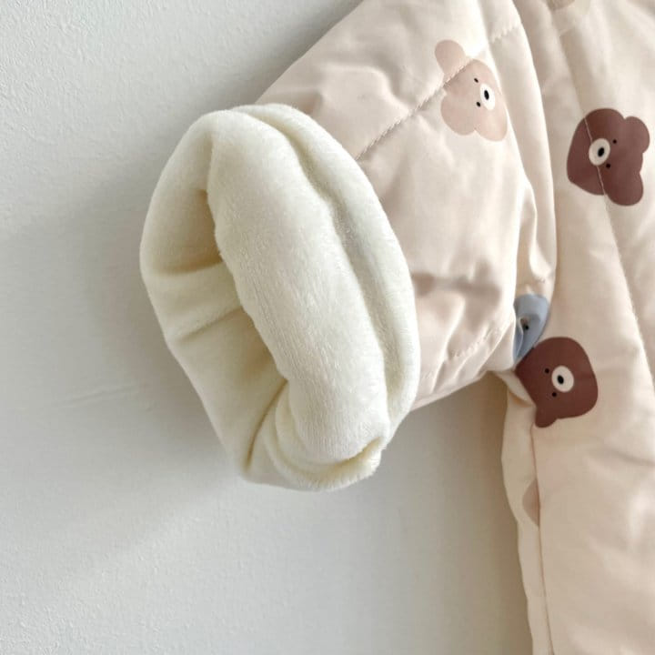 Reve Kid - Korean Baby Fashion - #babyoutfit - Bebe Padding Fleece Body Suit - 2