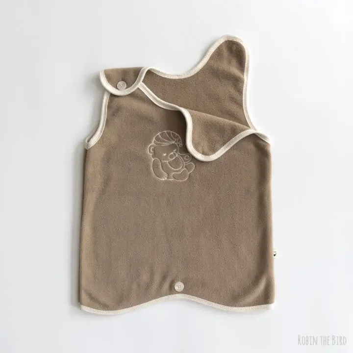 Saerobin - Korean Baby Fashion - #babywear - Fleece Bear Sleep Vest - 3