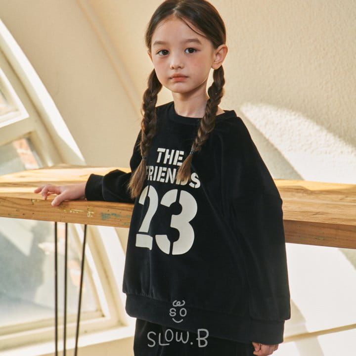 Slow B - Korean Children Fashion - #kidsshorts - Friends Sweatshirt