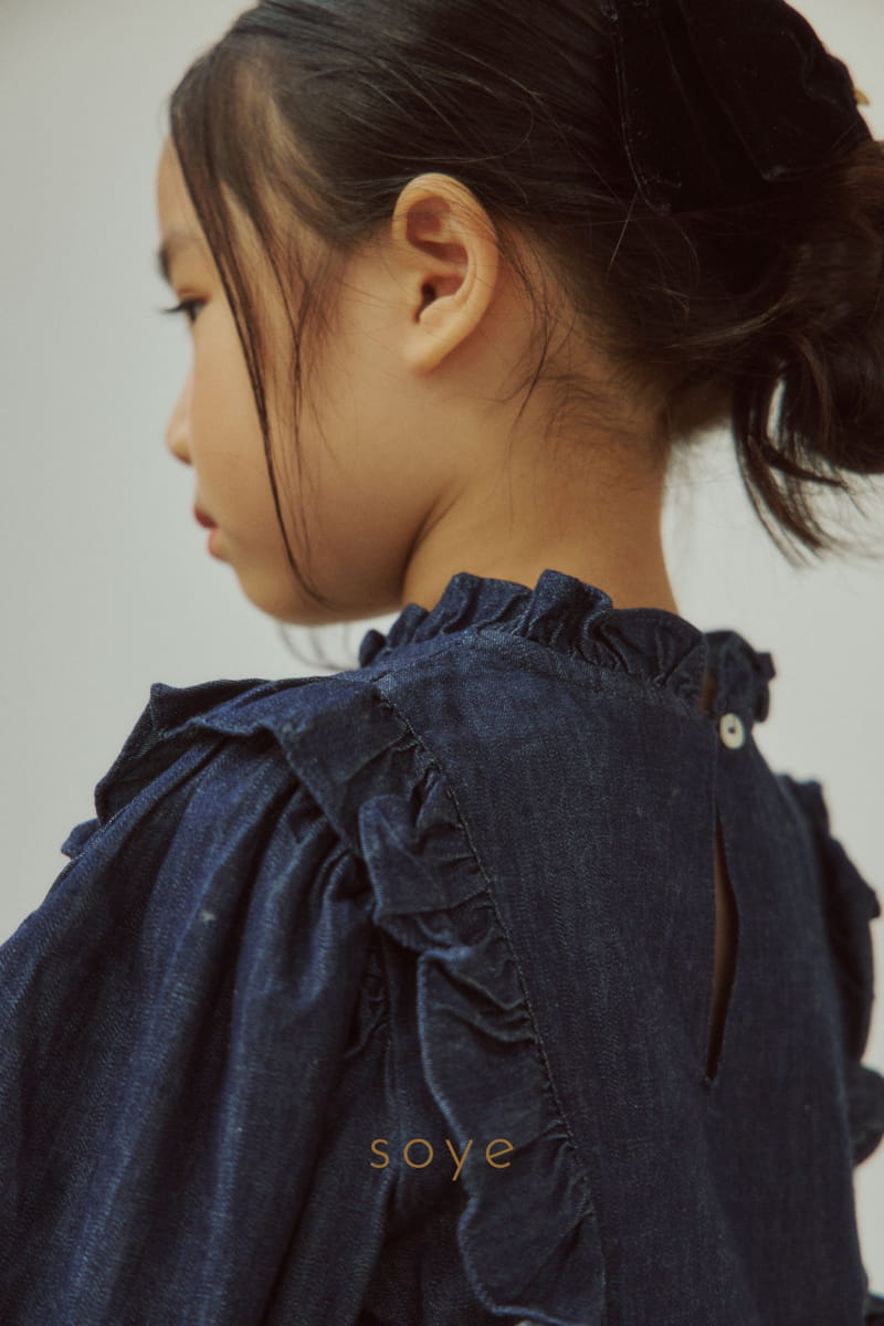 Soye - Korean Children Fashion - #kidsstore - Denim Frill Blouse - 9