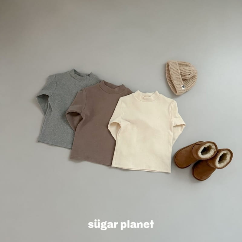 Sugar Planet - Korean Children Fashion - #kidsstore - Dduk Ddak Half Turtleneck Tee