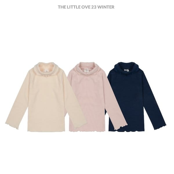 The Little Ove - Korean Children Fashion - #childofig - Lace Turtleneck Tee