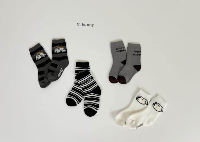 V Bunny - Korean Children Fashion - #prettylittlegirls - Dogi Socks Set - 4