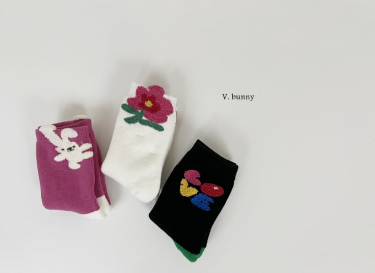 V Bunny - Korean Children Fashion - #childofig - Love Socks Set - 3