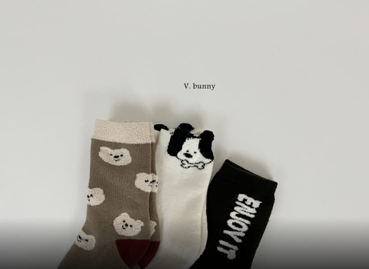 V Bunny - Korean Children Fashion - #childofig - Enjoy Socks Set