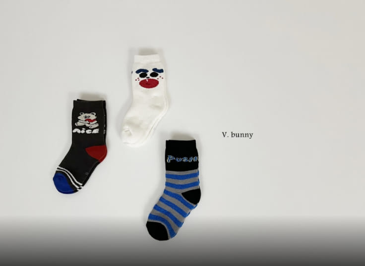 V Bunny - Korean Children Fashion - #childofig - Push Socks Set