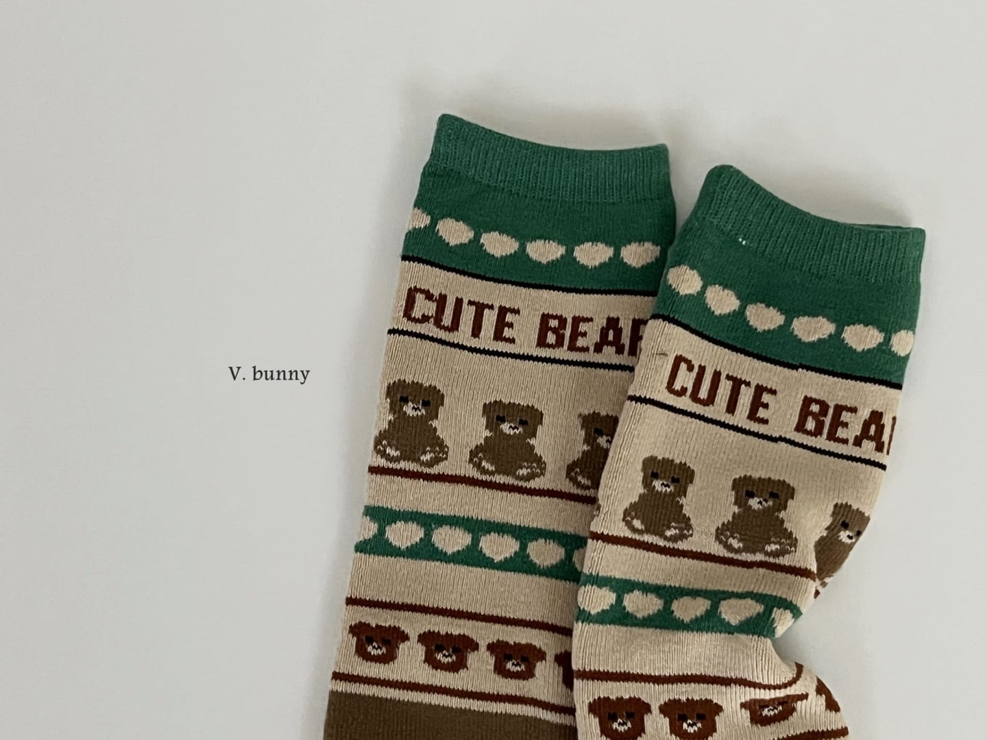 V Bunny - Korean Children Fashion - #childrensboutique - One Bear Socks Set - 4