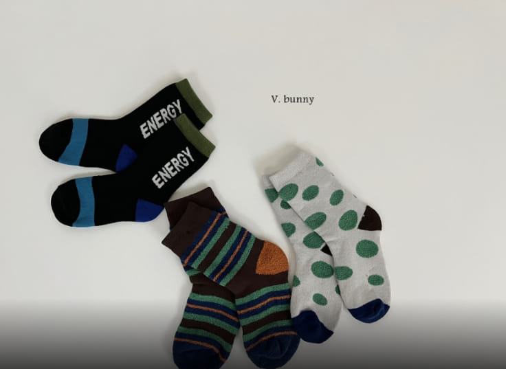 V Bunny - Korean Children Fashion - #discoveringself - Energy Socks Set - 4