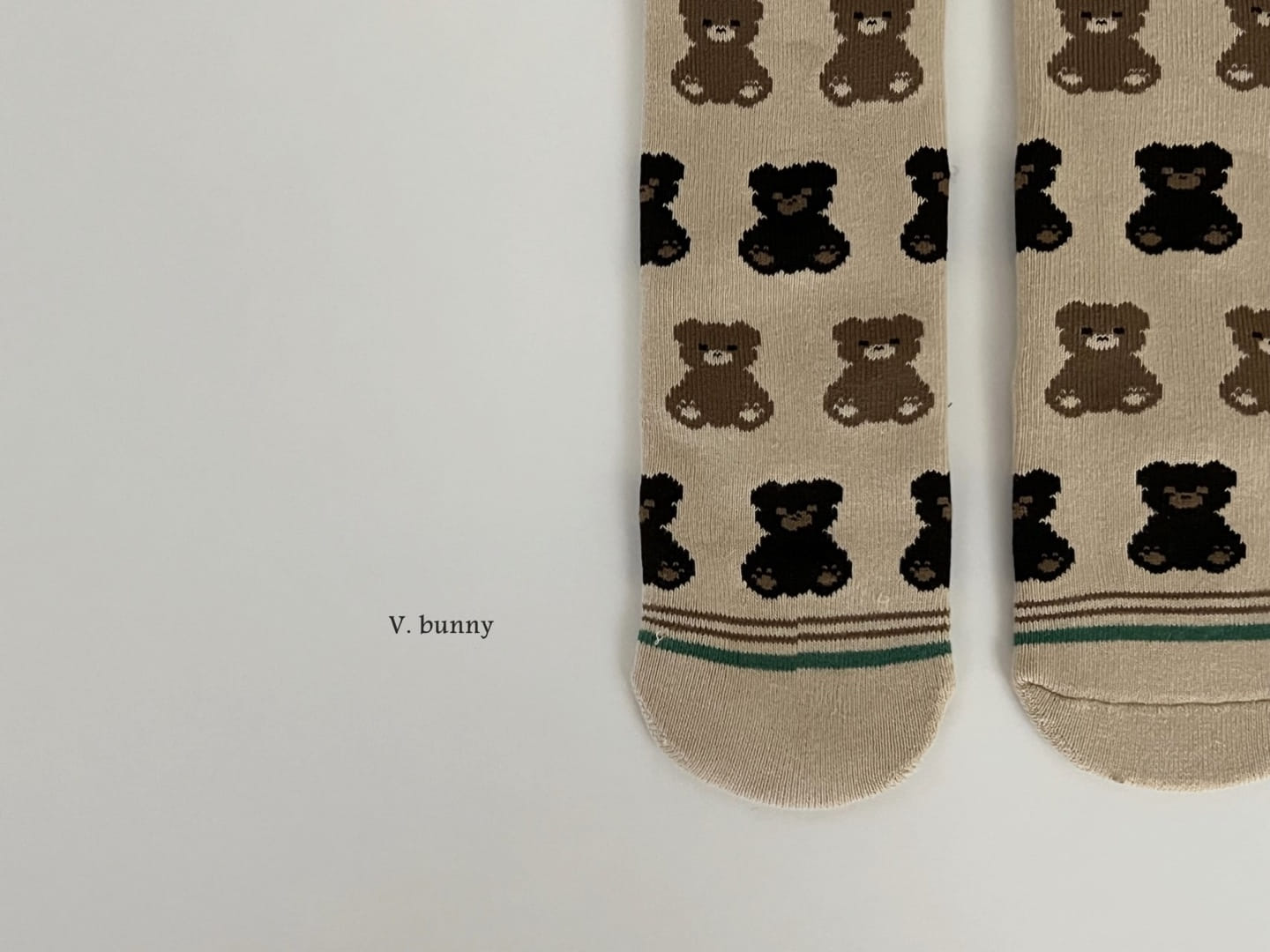 V Bunny - Korean Children Fashion - #fashionkids - One Bear Socks Set - 6