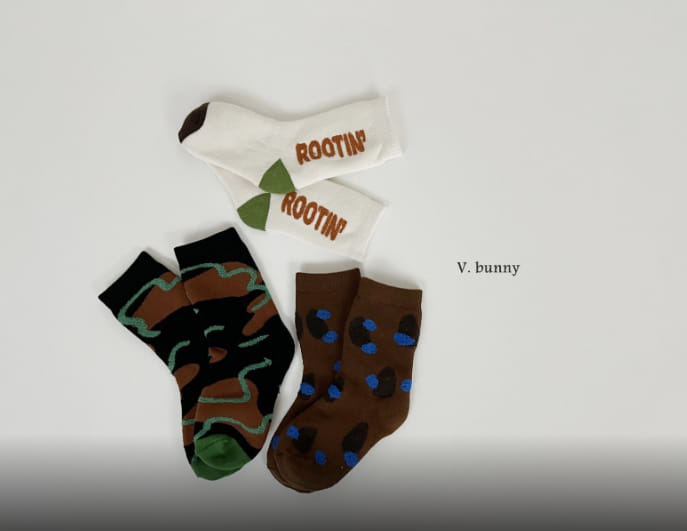 V Bunny - Korean Children Fashion - #kidsstore - Routin Socks Set - 4