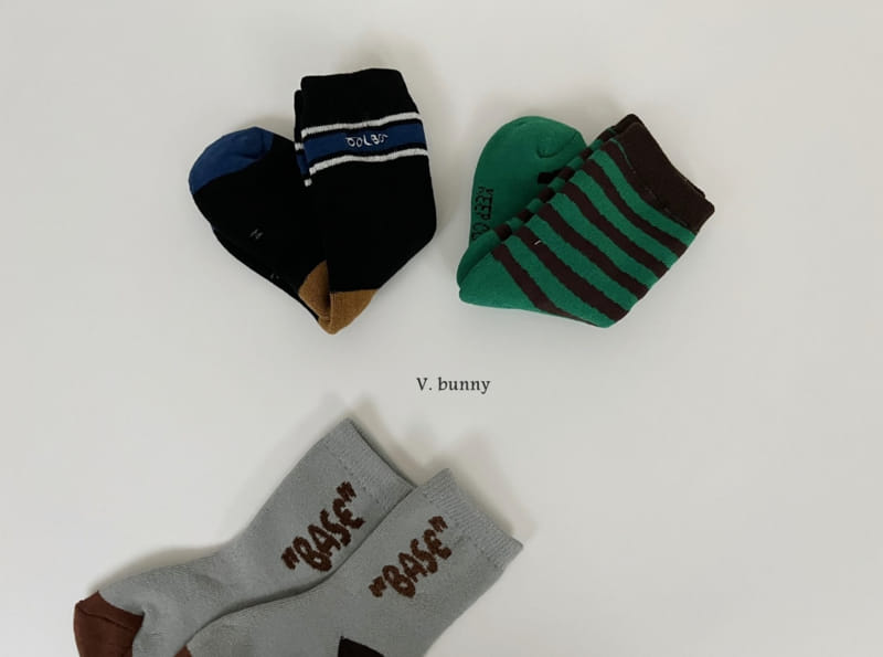 V Bunny - Korean Children Fashion - #magicofchildhood - Base Socks Set - 3