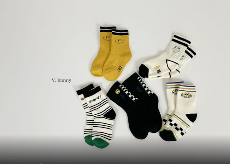 V Bunny - Korean Children Fashion - #magicofchildhood - X Socks Set - 4