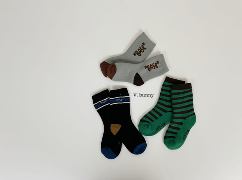 V Bunny - Korean Children Fashion - #magicofchildhood - Base Socks Set - 4