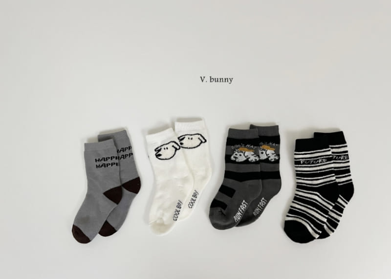 V Bunny - Korean Children Fashion - #prettylittlegirls - Dogi Socks Set - 3