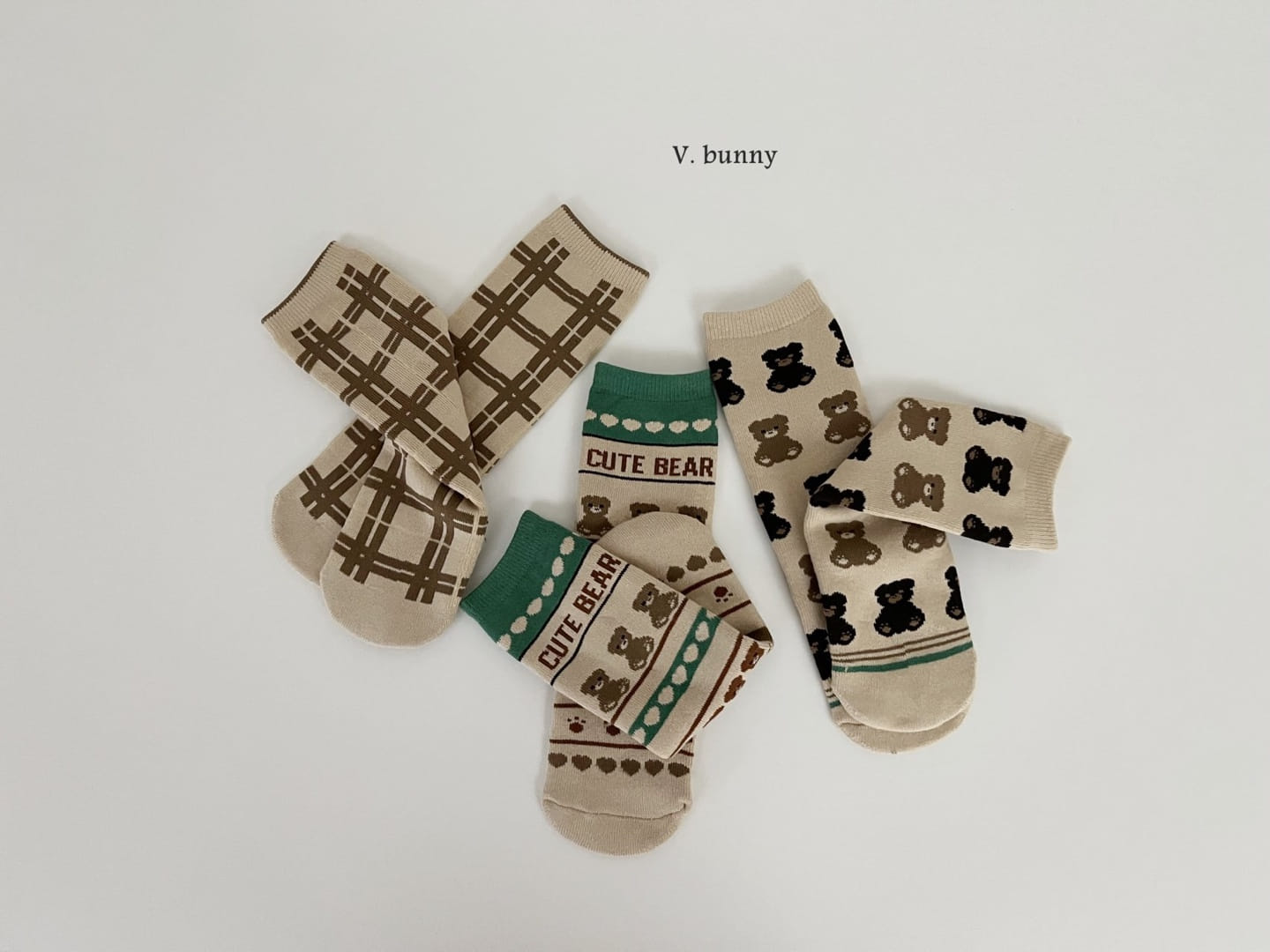 V Bunny - Korean Children Fashion - #stylishchildhood - One Bear Socks Set