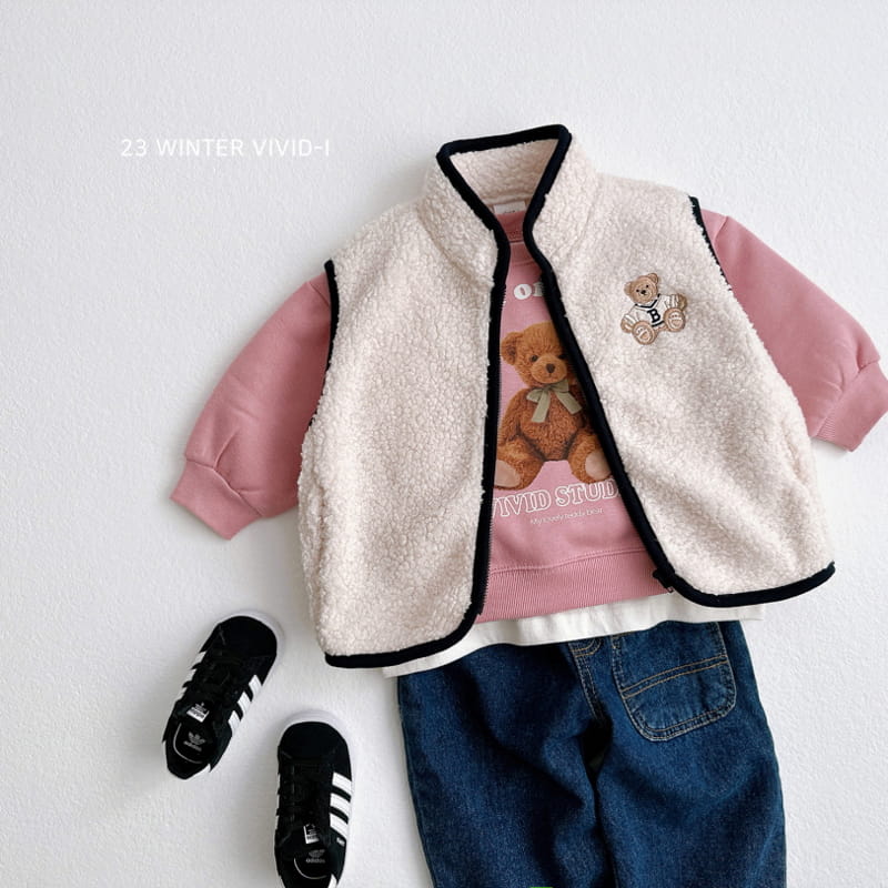 Vivid I - Korean Children Fashion - #Kfashion4kids - Doll Bear Sweatshirt - 12